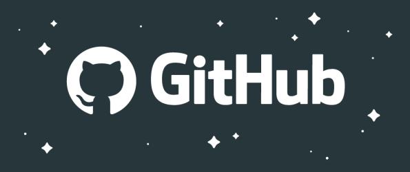 A header for the tutorial, a rectangle with a black background, GitHub's icon and the white text of 'GitHub'