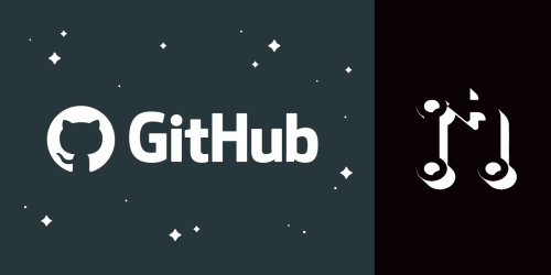 A header for the tutorial, a rectangle with a black background, two thirds is Github Logo and Github text.
